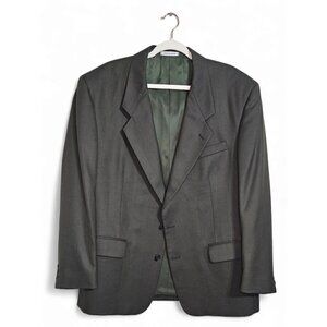 YSL Yves Saint Laurent wool olive green pin stripe blazer 44R blazer